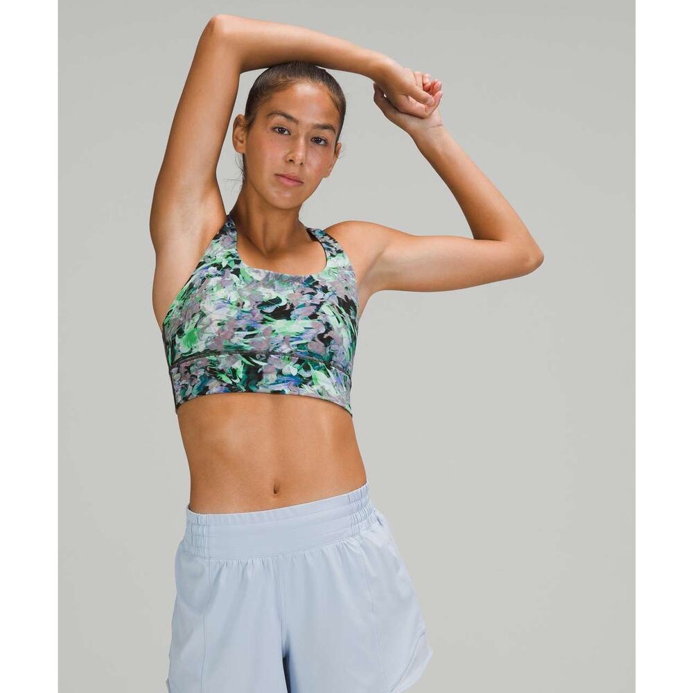 Lululemon Energy Bra Longline, B–D Cups Size 6 Floral - Picture 3 of 7